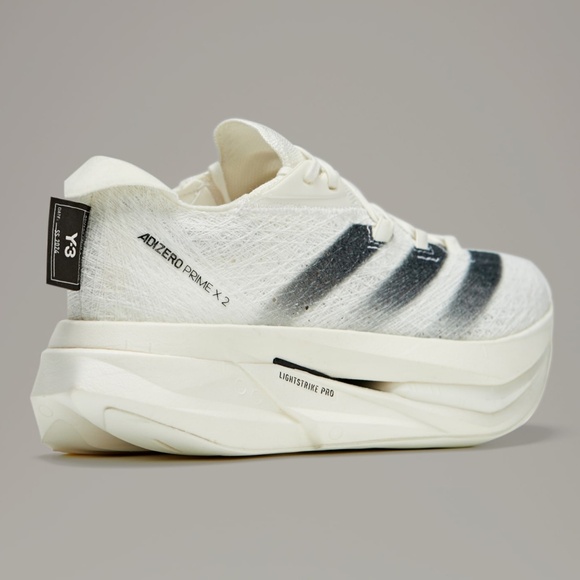 Size 12.5 - Adidas Y-3 Prime X 2.0 Strung Off White Black Running Sneakers - Picture 4 of 10